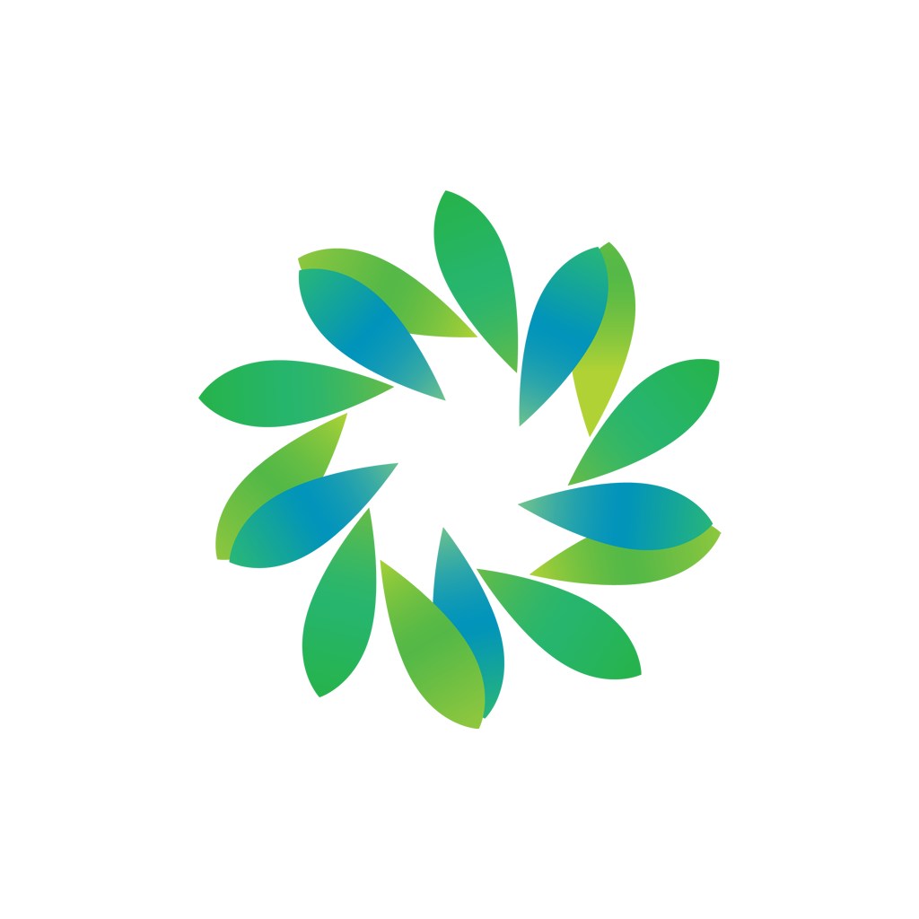 绿色花朵矢量logo图标素材下载