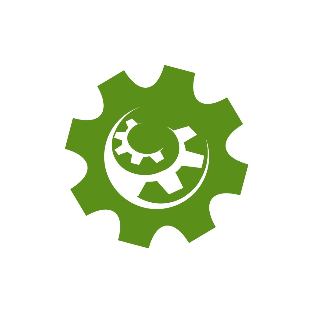绿色齿轮矢量logo图标素材下载