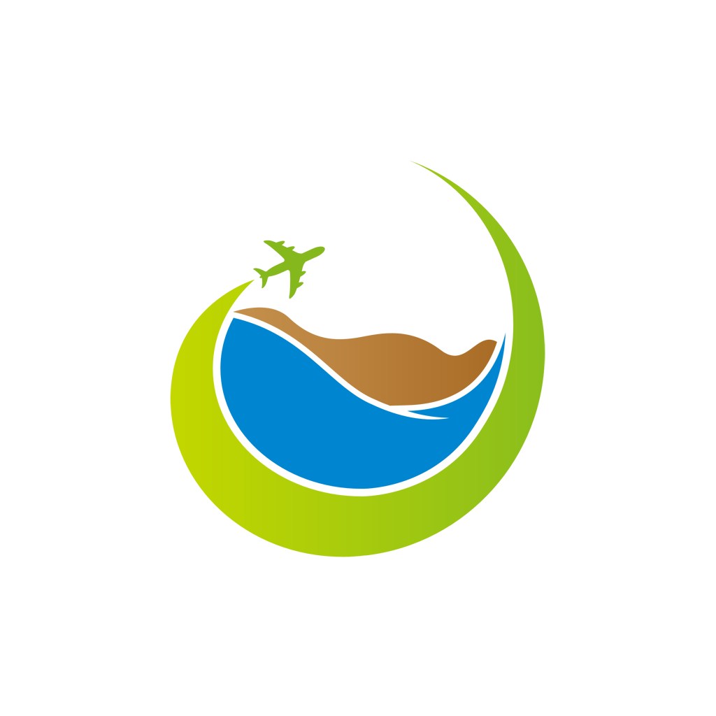 旅游行业logo设计-绿色旅行度假矢量logo图标素材下载