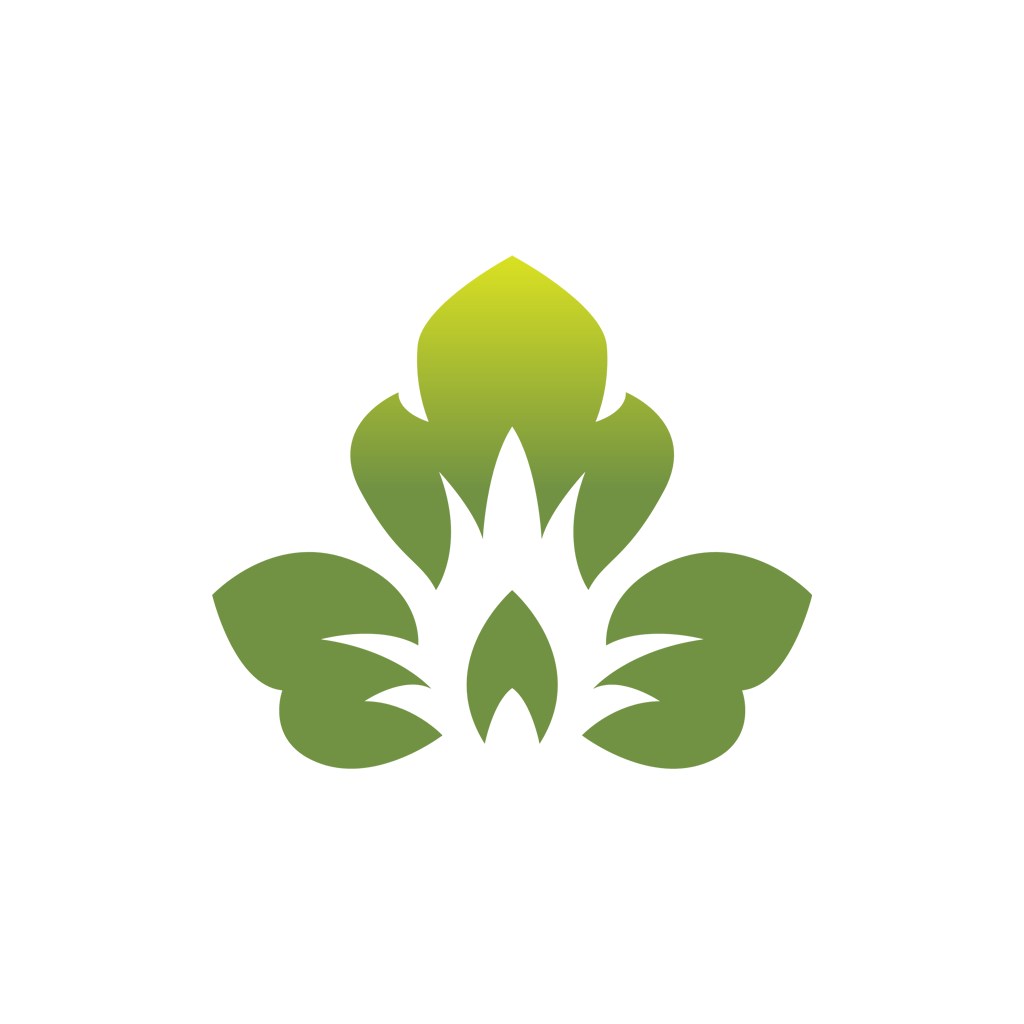 绿色渐变花朵环保休闲相关矢量logo图标素材下载 