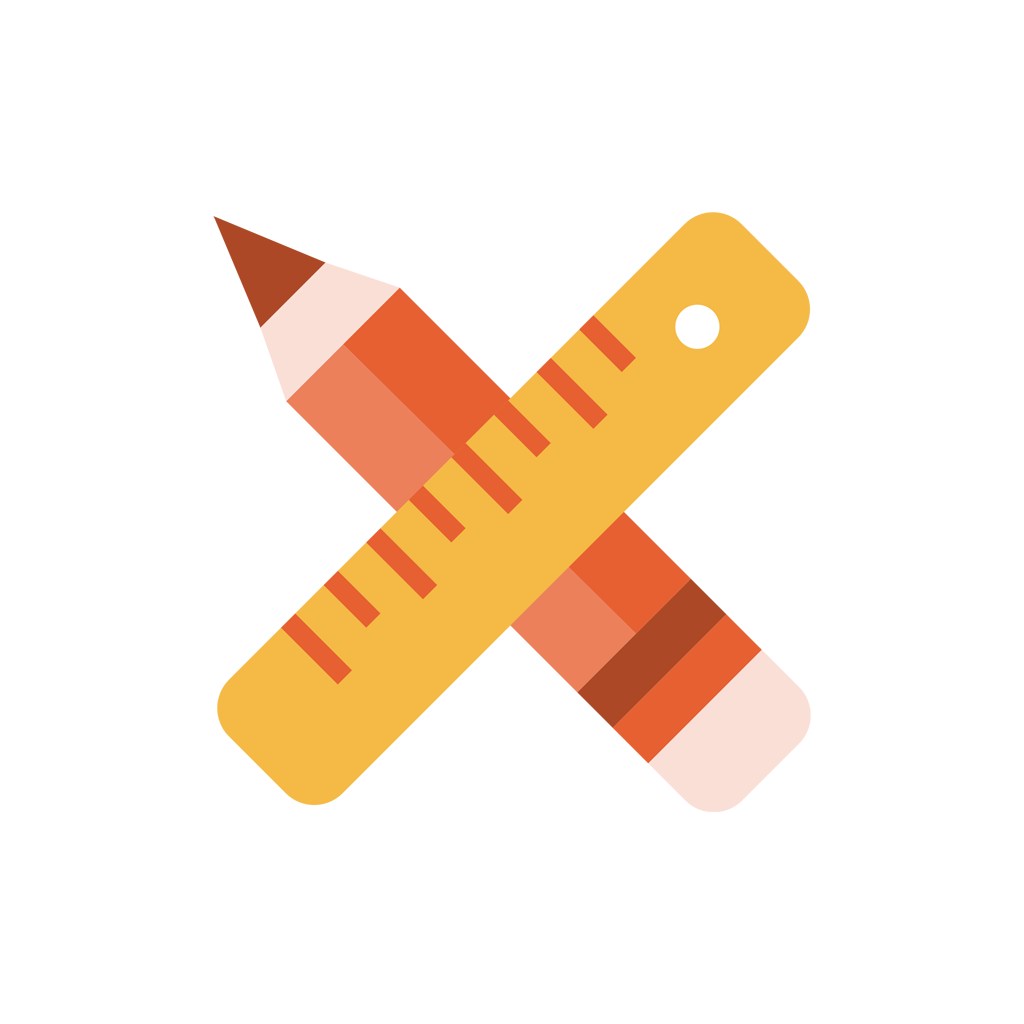 教育培训logo设计--铅笔尺子logo图标素材下载
