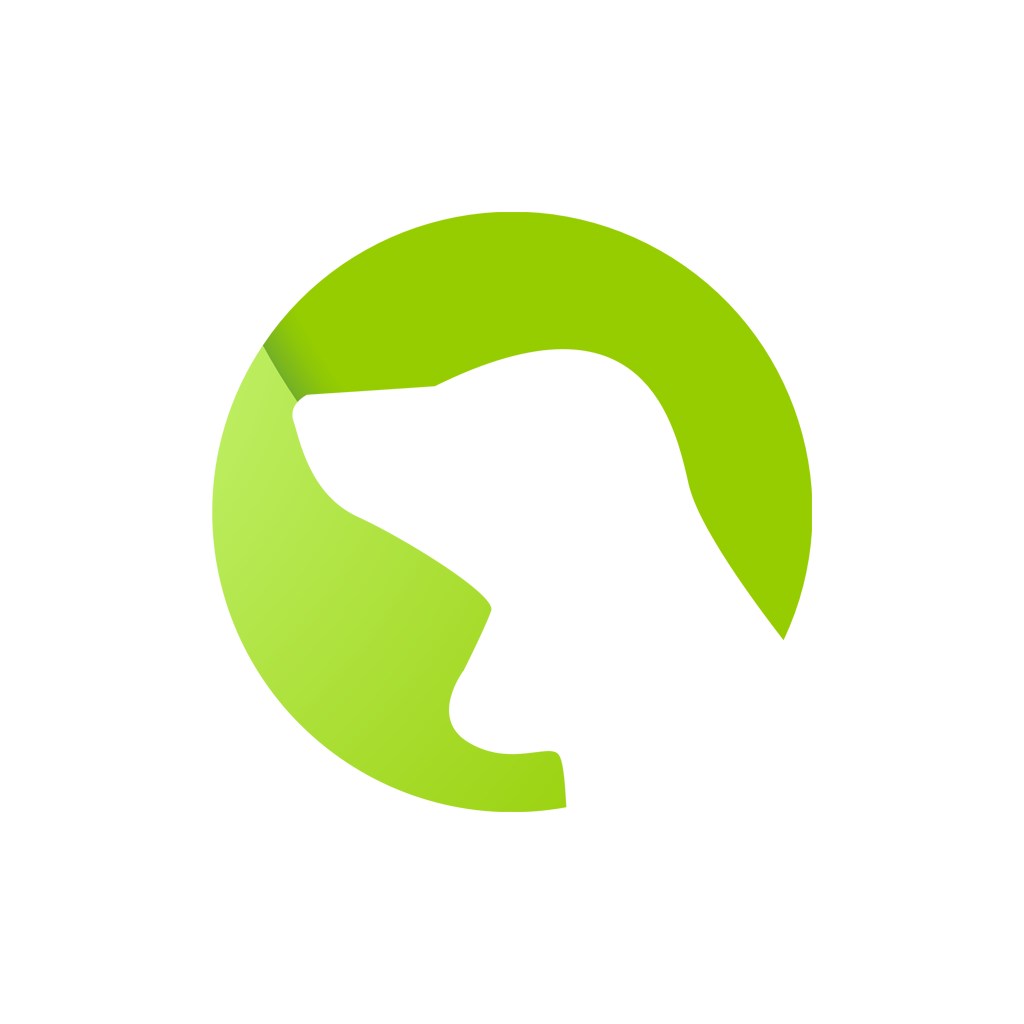 手机软件logo设计-绿色狗矢量logo图标素材下载