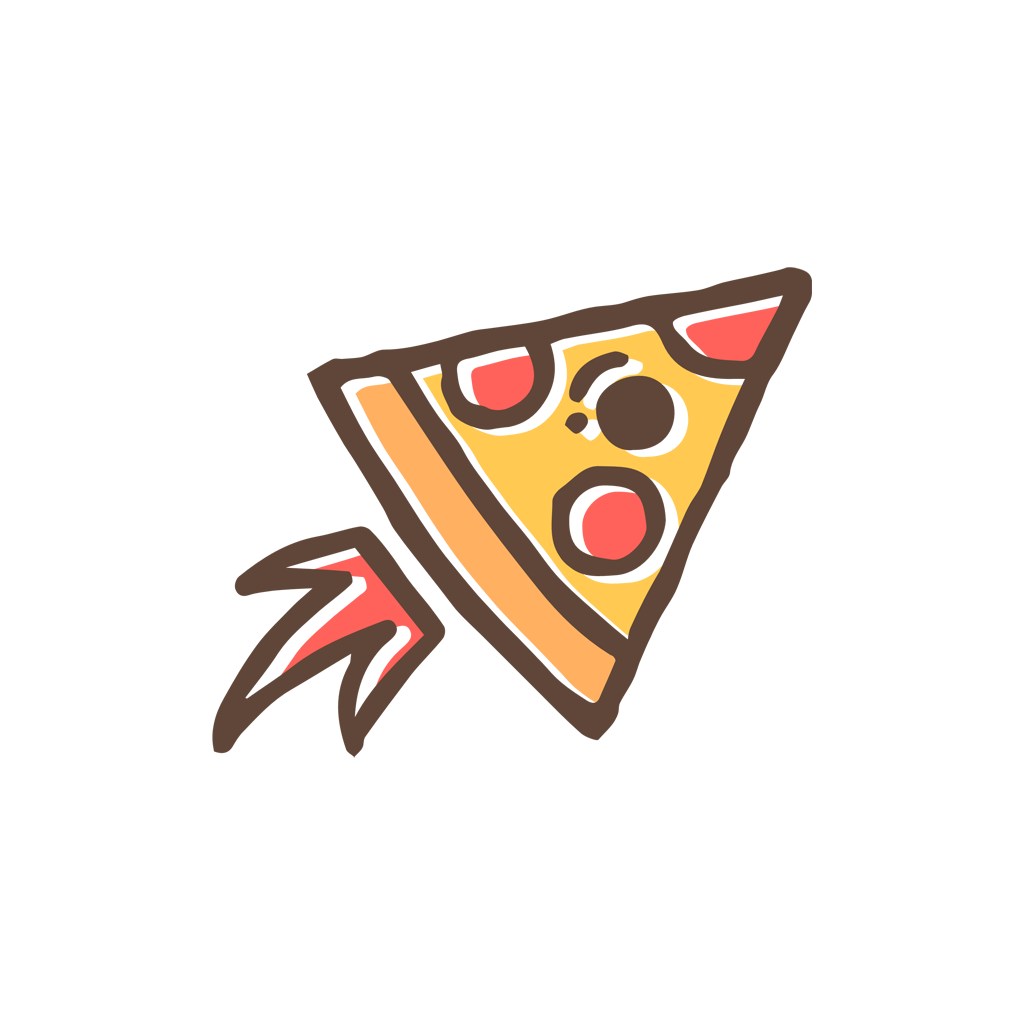 披萨logo设计--披萨火箭logo图标素材下载