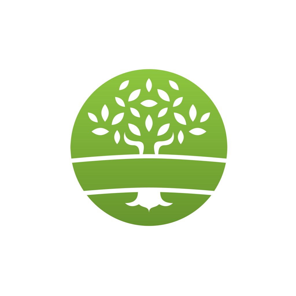 环保公益logo设计-绿色大树圆形矢量logo图标素材下载