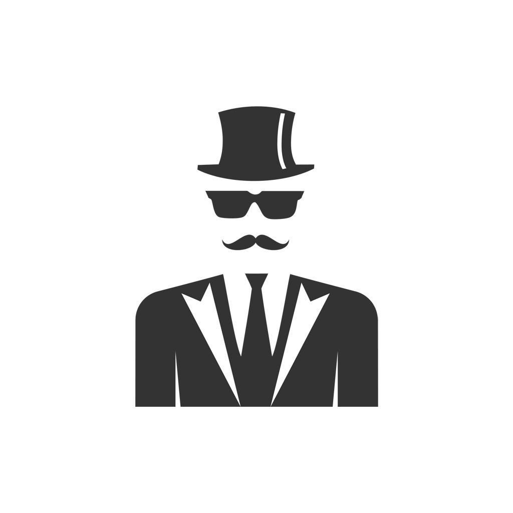男士服装logo设计--绅士图像logo图标素材下载