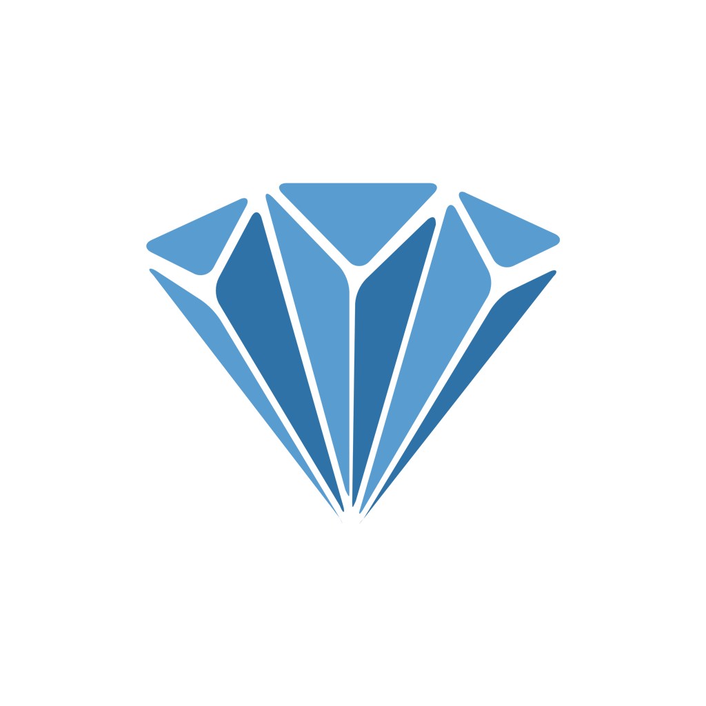 蓝色钻石矢量logo图标素材下载
