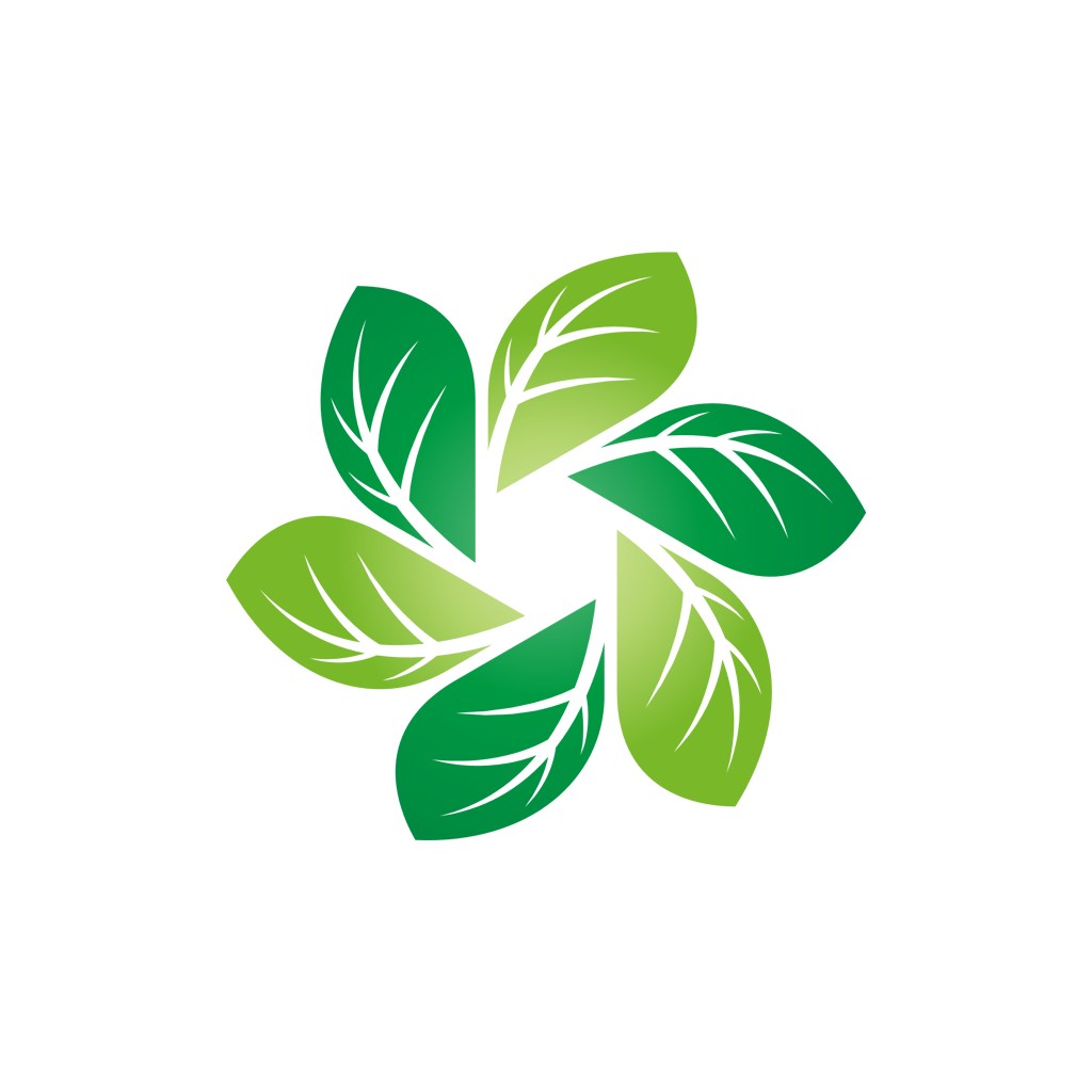 家居logo设计--旋转树叶logo图标素材下载