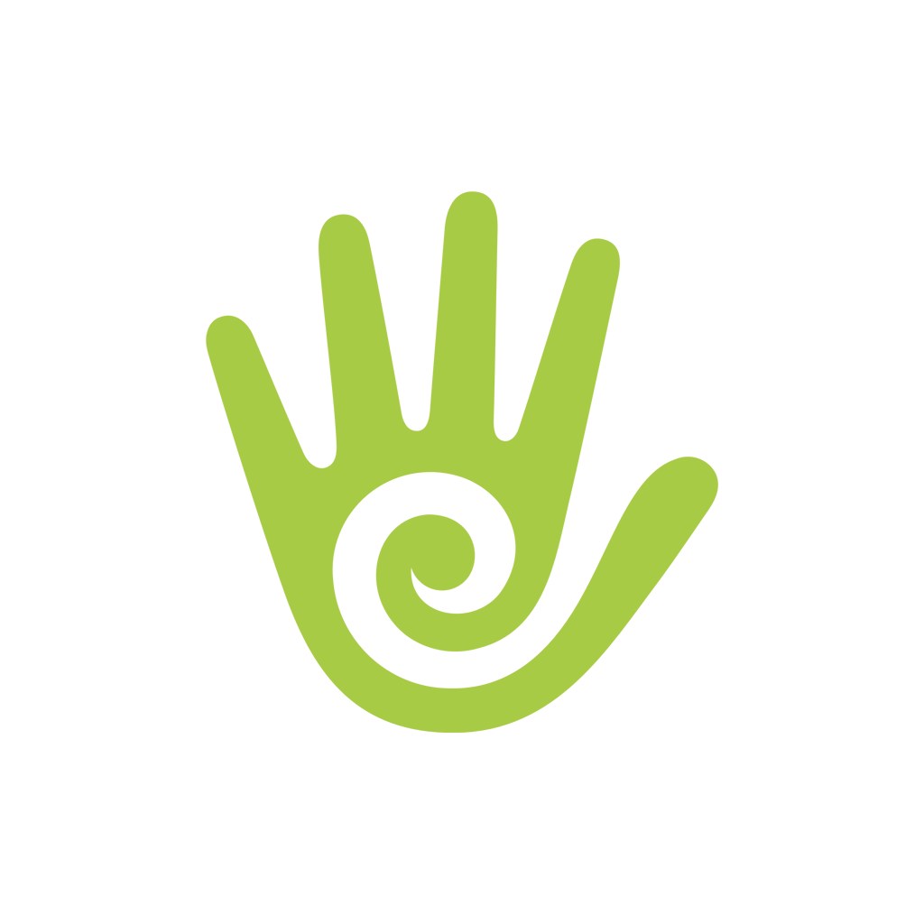绿色手螺旋矢量logo图标素材下载