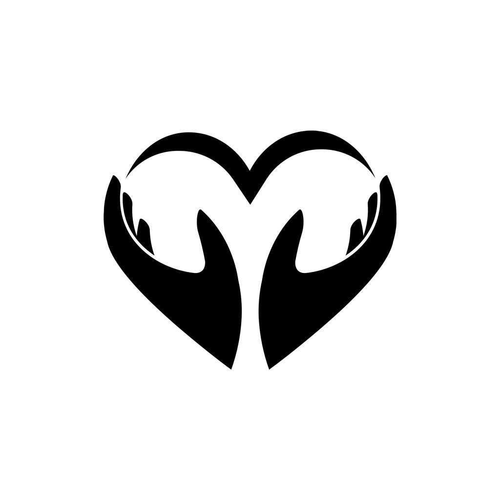 公益logo设计--双手爱心logo图标素材下载