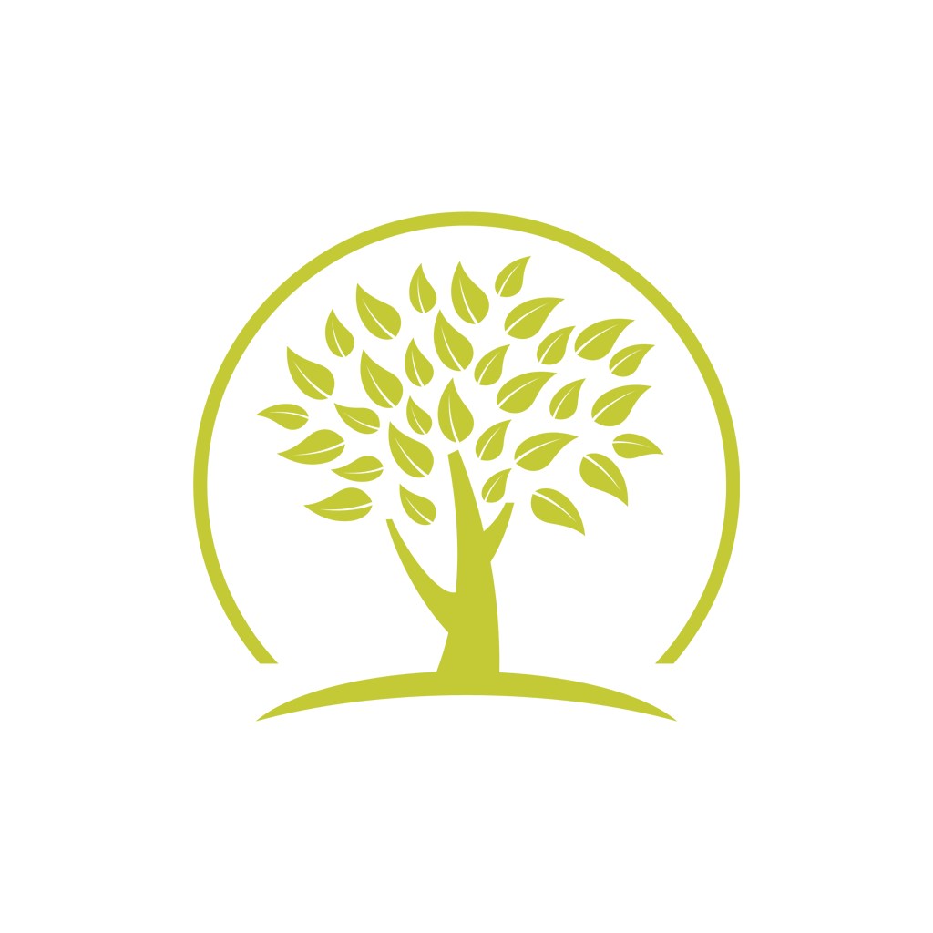 家居地产logo设计--树木圆形logo图标素材下载