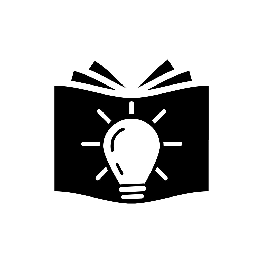 教育培训logo设计--书本灯泡logo图标素材下载