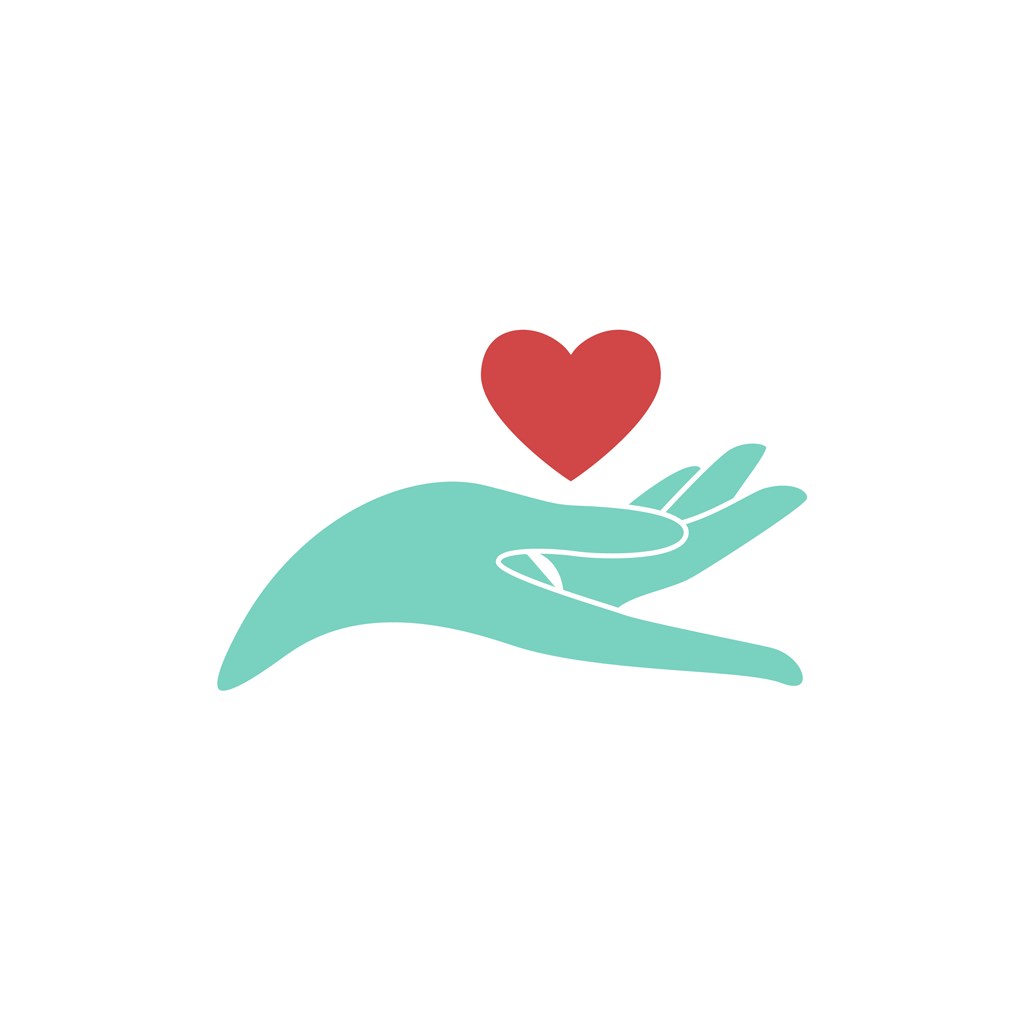 美容医疗logo设计--手和爱心logo图标素材下载
