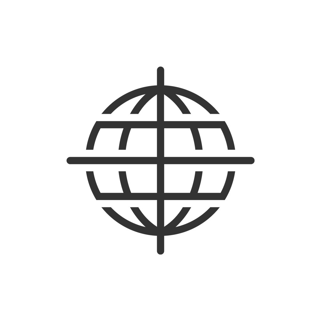网络科技logo设计--十字地球logo图标素材下载