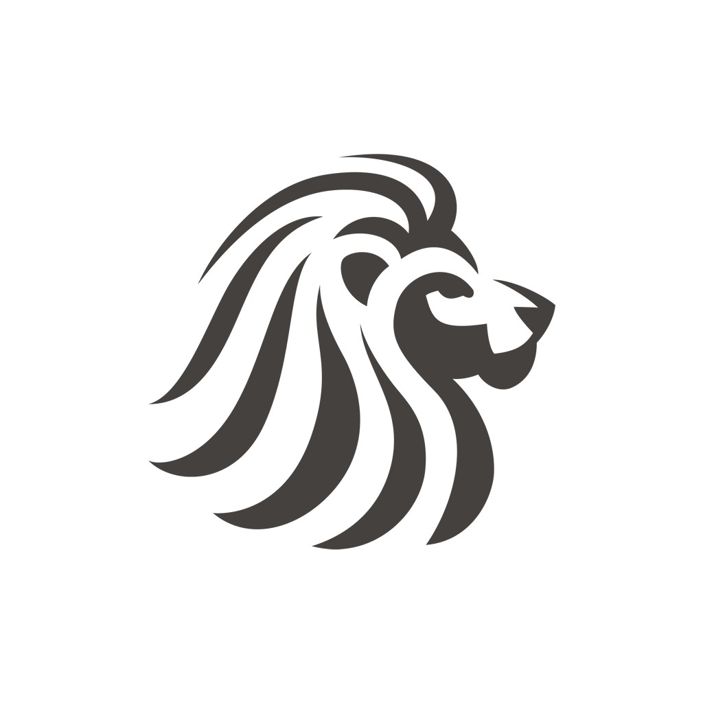 金融机构logo设计--侧面雄狮logo图标素材下载