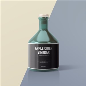 苹果醋玻璃瓶样机模板