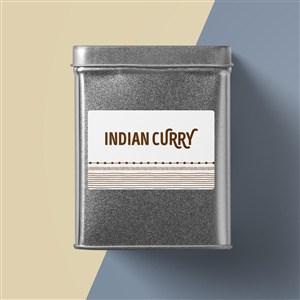 有机食品之印度咖喱铁盒包装样机