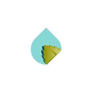 水滴树叶矢量logo元素