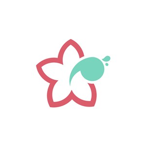 花朵水滴矢量logo素材