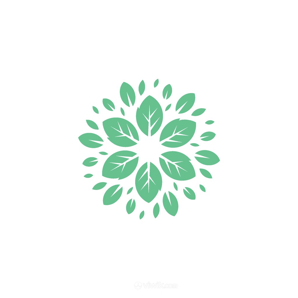 树叶矢量logo元素