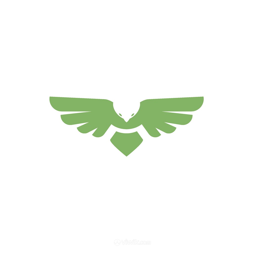 绿色雄鹰矢量logo元素