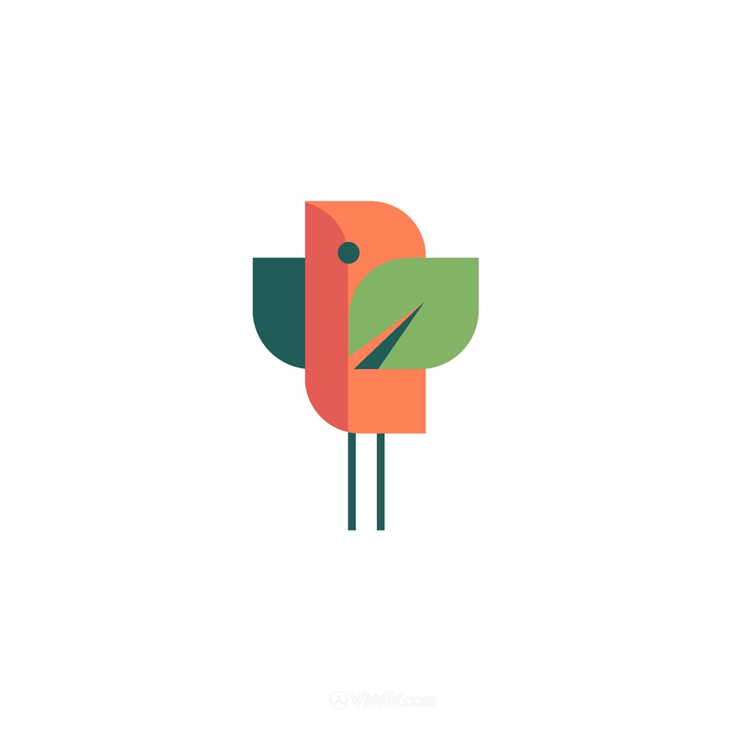 抽象小鸟logo标志