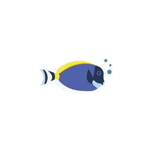 鱼矢量logo图标