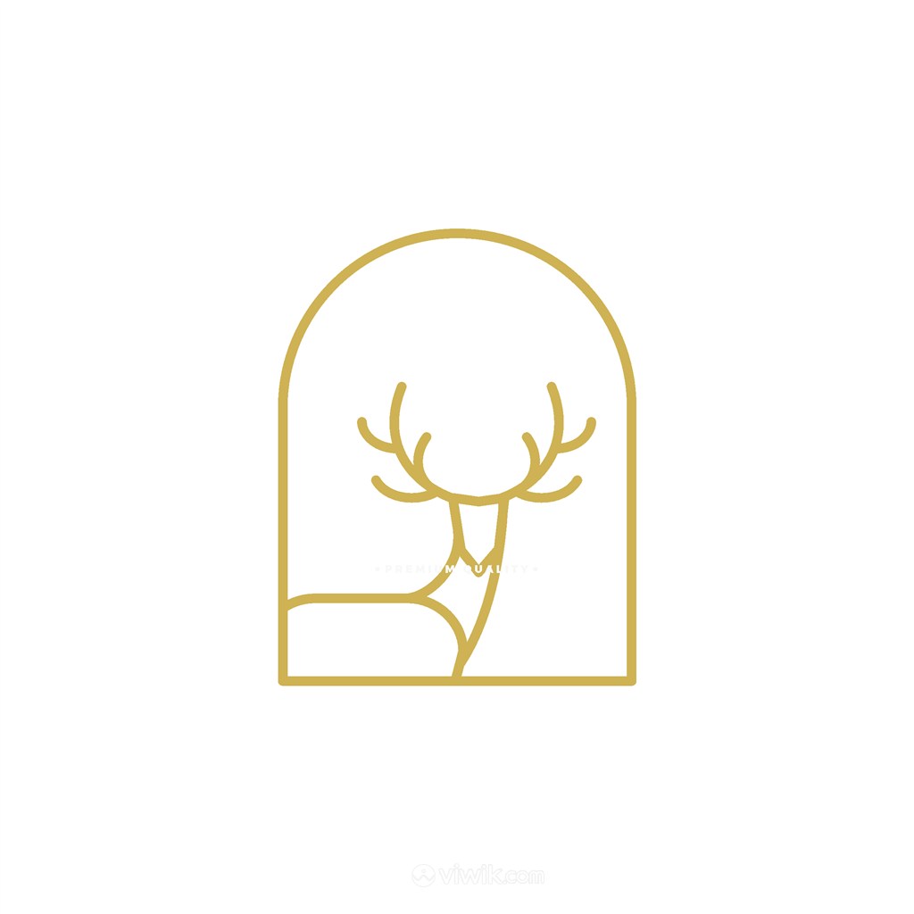 鹿矢量logo图标