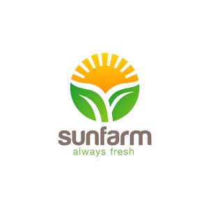 阳光树叶logo素材