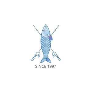 鱼鱼竿logo素材