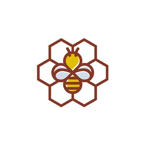 蜜蜂几何图案logo素材