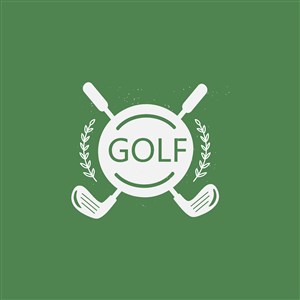 高尔夫球球杆logo素材