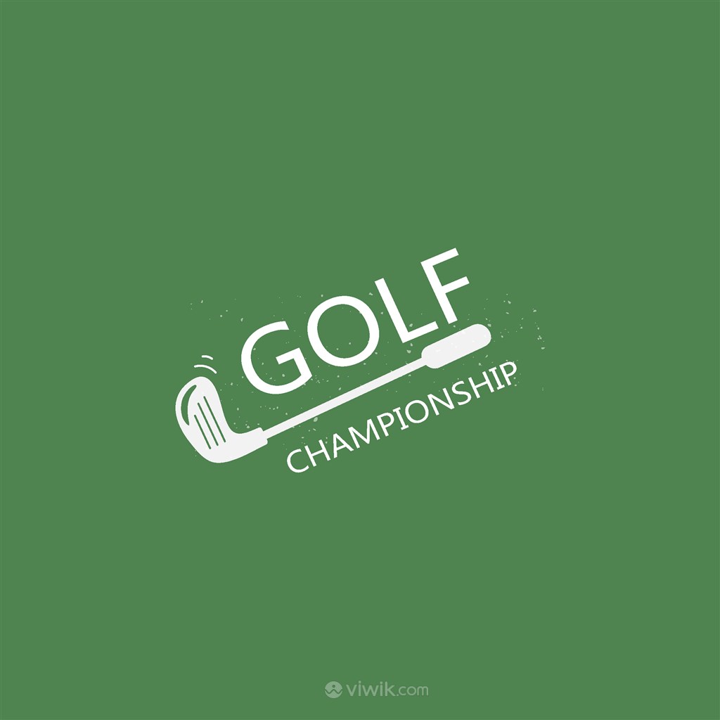 高尔夫球杆字母logo素材