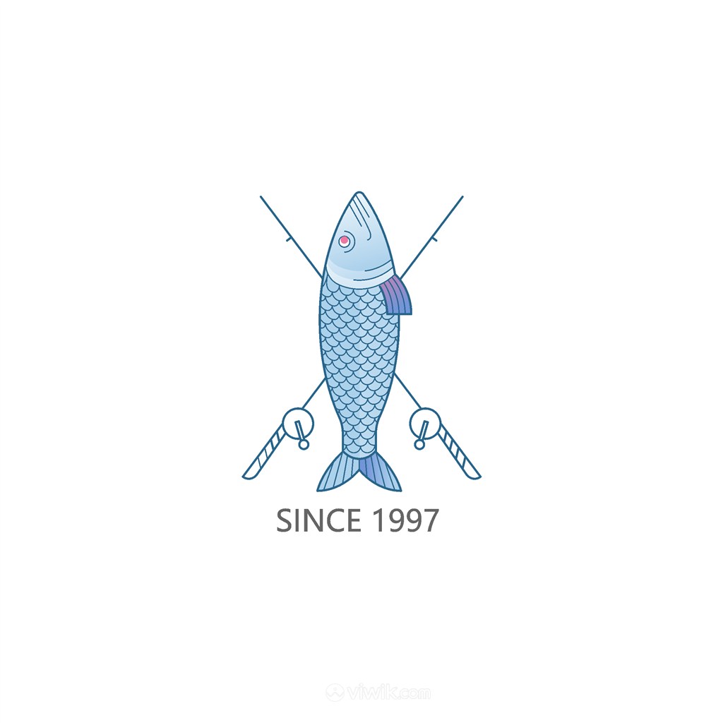 鱼鱼竿logo素材