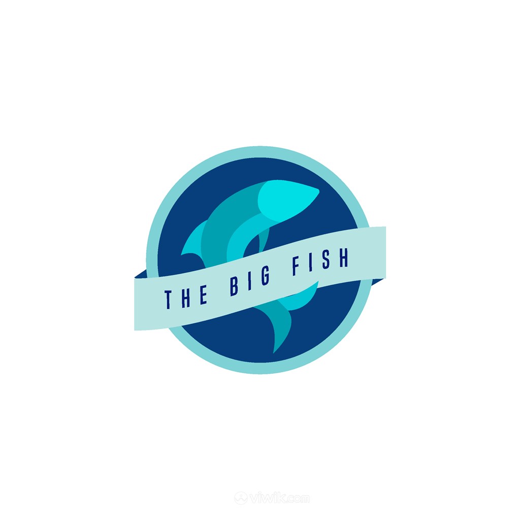 海鲜餐厅鱼logo设计素材
