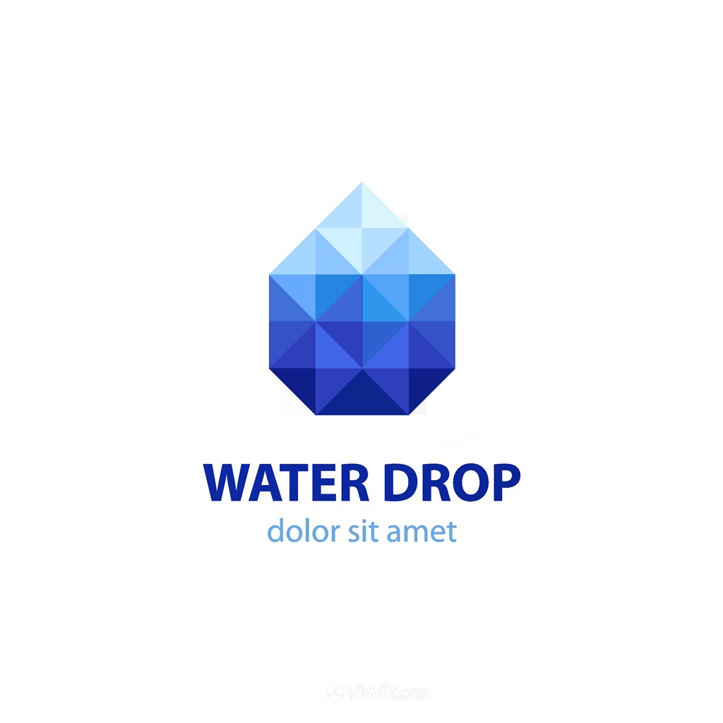 水滴几何图案logo素材
