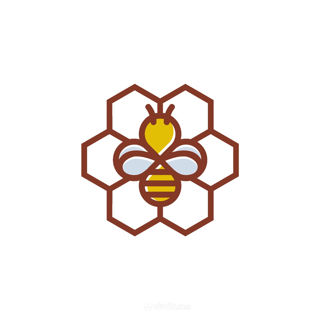 蜜蜂几何图案logo素材