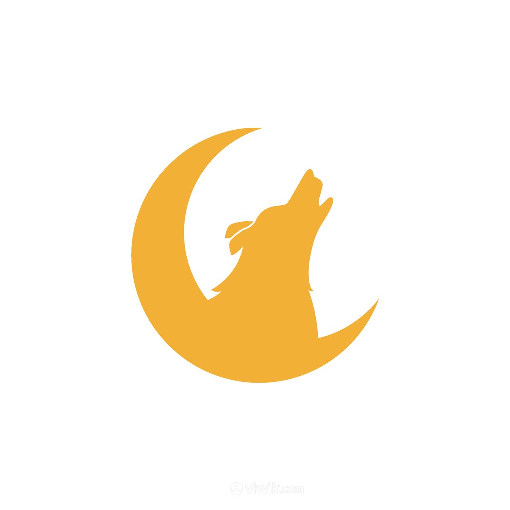 狼月亮logo素材