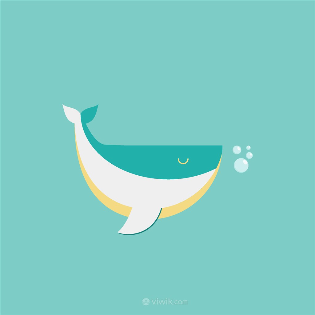 儿童娱乐场鲸鱼logo素材