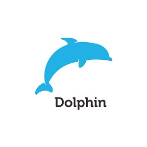 蓝色海豚logo素材