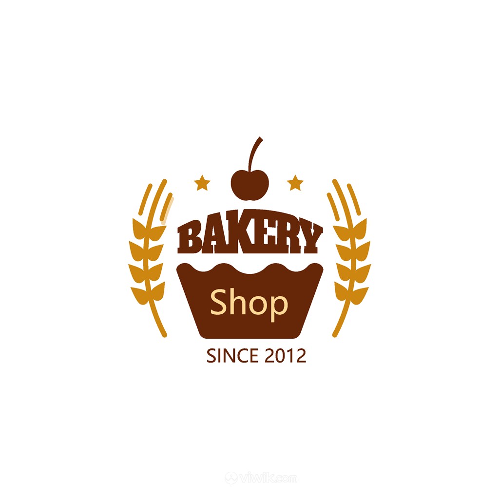 蛋糕麦穗logo素材