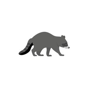 休闲零食矢量logo设计素材浣熊图标