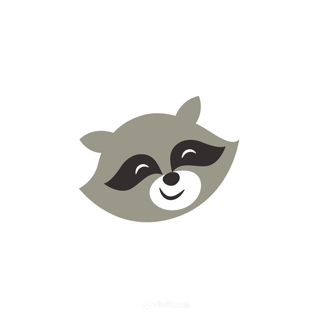 休闲零食矢量logo设计素材浣熊图标