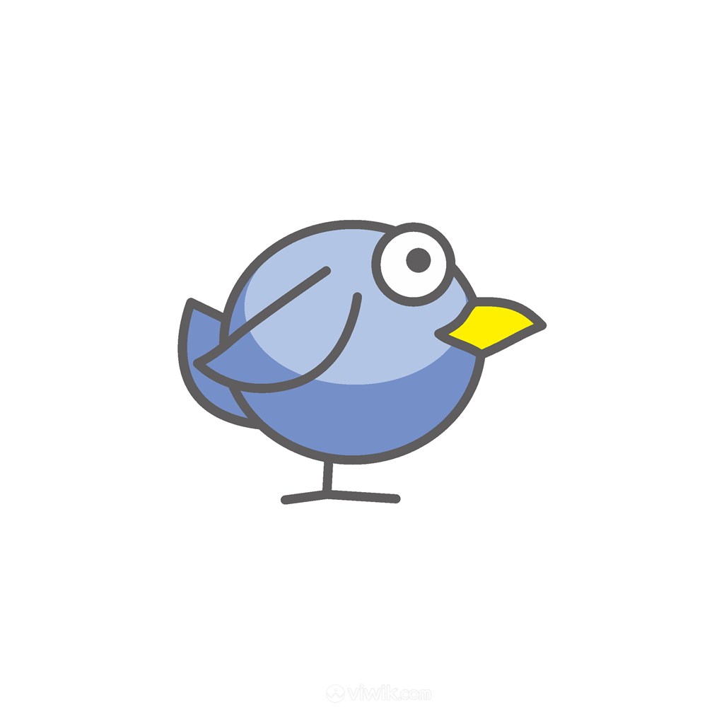 卡通小鸟服装公司logo设计素材