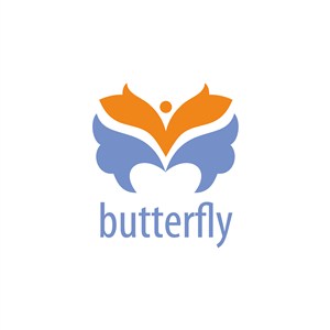 蝴蝶矢量图标美容护肤品公司矢量logo设计素材