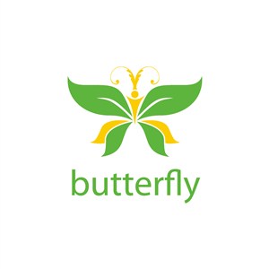 化妆品公司矢量logo设计素材蝴蝶图标