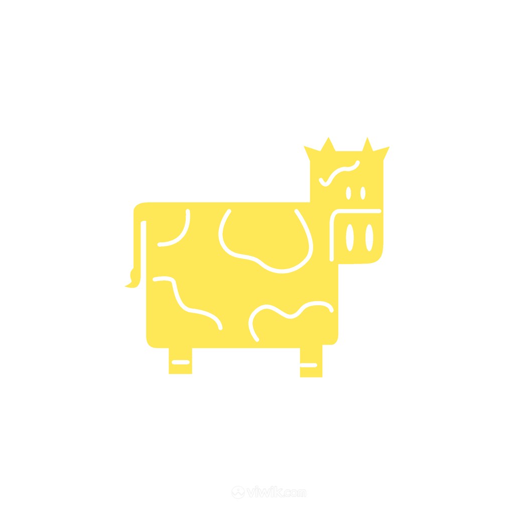 牛奶制品食品公司矢量logo素材奶牛矢量图标