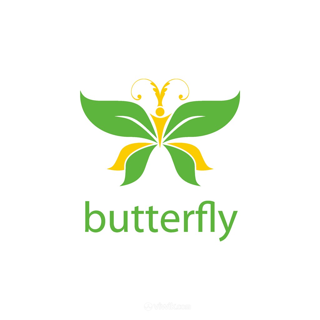 化妆品公司矢量logo设计素材蝴蝶图标