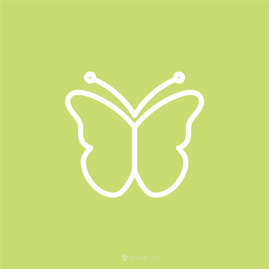 蝴蝶图标护肤品矢量logo设计素材