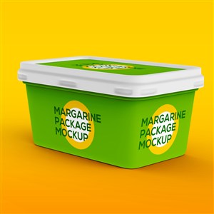 绿色冰淇淋包装样机贴图盒装冰淇淋样机模板