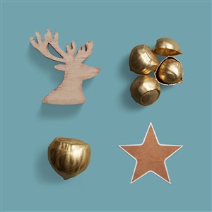 麋鹿铃铛星星样机素材圣诞节主题样机素材